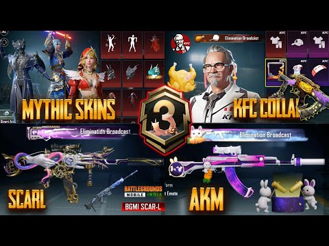 KFC Collaboration Skins | Special Scar-L Upgrade | Release Dates | Mythic & Emote | Akm Upgrade hit