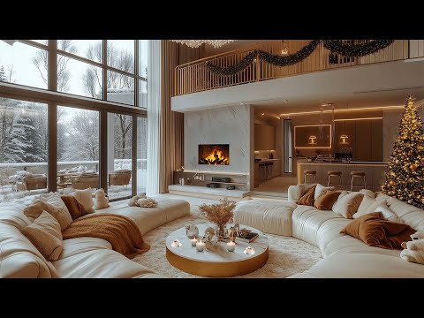 Christmas Jazz 2025 Serenity 🎄 Cozy Living Room with Soothing Piano Jazz for Relaxation and Focus