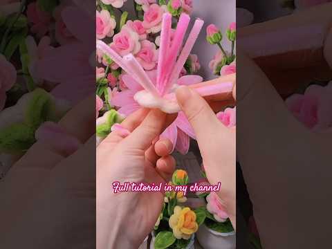 DIY pipe cleaner flower#handmade #diy #gift #diyflower #diycrafts #flowercraft #flower #fyp #foryou