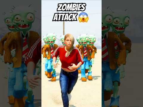 SUPERMAN SAVING GIRLFRIEND CHASED BY ZOMBIES 😱| #shorts #gta5