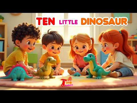 Ten Little Dinosaurs | Nursery Rhymes & Dinos Counting | Fun Kids Songs by Tinny Thinkers Club