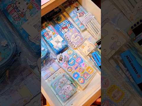 💙💎 Light Blue Stationery Organization ASMR #schoolsupplies #cinnamoroll