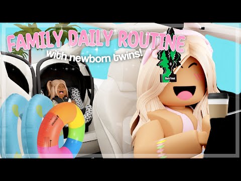 REALISTIC Daily Routine with NEWBORN BABY TWINS! | Roblox Berry Avenue Roleplay