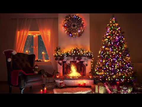 Instrumental Christmas Music 🎄Classic Christmas Songs on Piano ❄️ Fireplace and Snowfall Background🔥