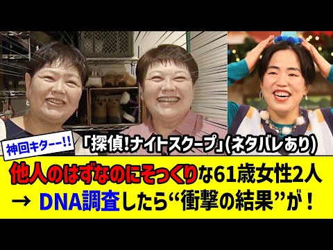 他人のはずなのにそっくり！ → DNA検査したら”衝撃の結果”が！探偵ナイトスクープ神回！