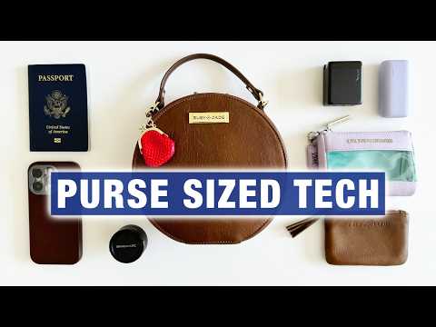 Packing a Round Circle Purse with Mini Travel Essentials, Ruby Jade