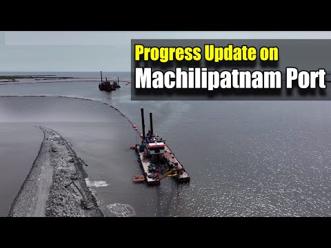 Progress Update on Machilipatnam Port | Megha Engineering