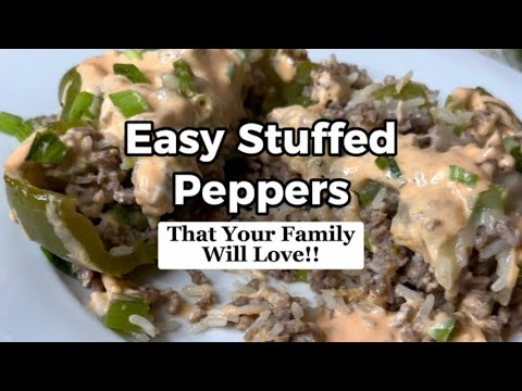 How To Make Stuffed Peppers The Easy Way 🫑 Family Dinner Idea That Is Easy To Make #easyrecipe