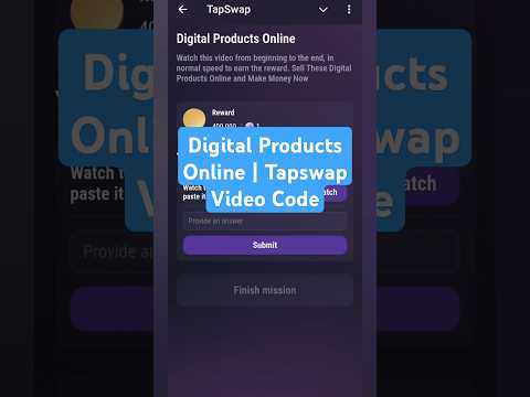 Digital Products Online | Tapswap Video Code