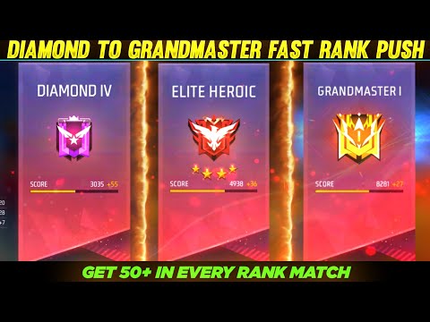 Solo rank push tips | Diamond to Grandmaster fast rank push in 8 hours | Rank push free fire