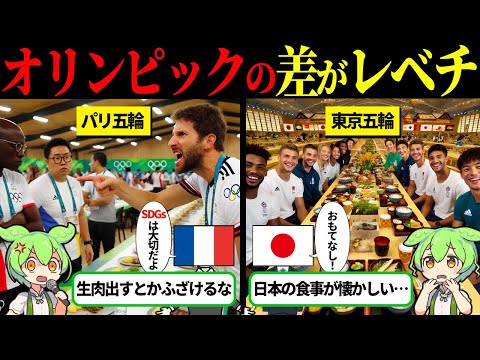 パリ五輪と東京五輪のあまりの差に出場選手が大発狂【ずんだもん＆ゆっくり解説】