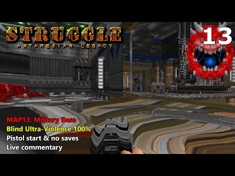 Doom II: Struggle - Antaresian Legacy - MAP13: Military Base - Blind Ultra-Violence 100%