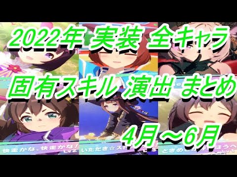 【ウマ娘】2022年 4月～6月 実装 全キャラ固有スキル演出 まとめ