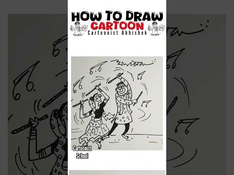 Very very easy cartoon drawing | funny cartoon drawing easy | how to draw cartoon | dandiya |