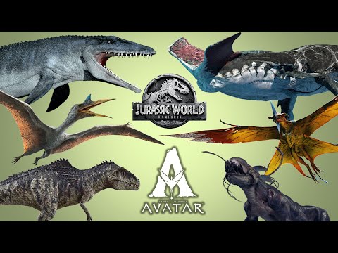 Avatar vs Jurassic World Creatures Size Comparison