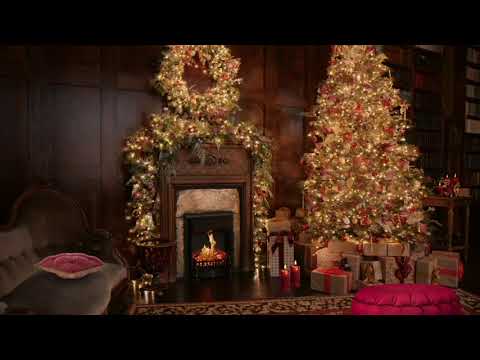 Christmas Choir Music with Crackling Fire Sounds &Cozy Christmas Room🎄4 Hour Relaxing Music Playlist