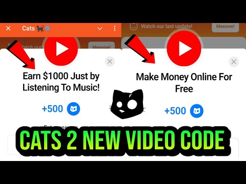 Earn $1000 Just By Listening To Music Cats Video Code Today 🤩Cats Youtube Video Code🔥Cats Video Code