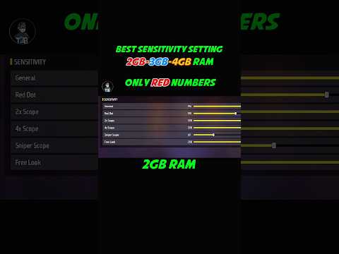 Best sensitivity setting for headshot😤 2024| ob 46|2gb-3gb-4gb ram| free fire setting#shorts #foryou