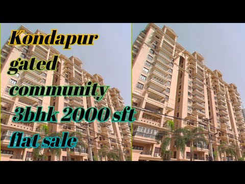 #kondapur#3bhk#gated community flat  2180 sft / sale @ amb mall#9703538222