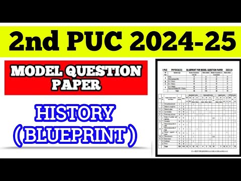 2nd PUC HISTORY BLUEPRINT 2024-25 #exam #history  #blueprint #karnataka