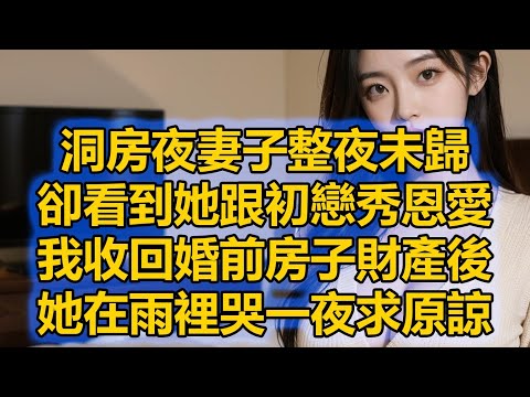 洞房夜妻子整夜未歸，卻看到她跟初戀秀恩愛，我收回婚前房子財產後，她在雨裡哭一夜求原諒