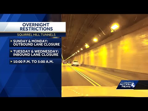 Squirrel Hill Tunnel to undergo overnight single-lane restrictions