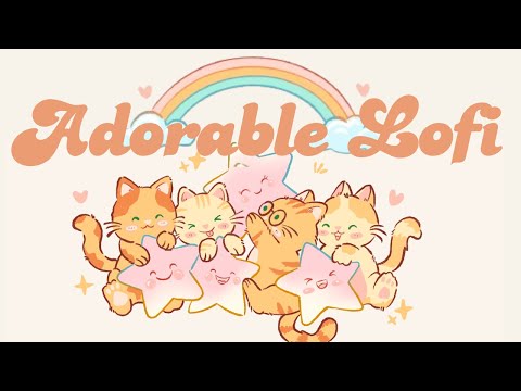 Adorable Lofi Kitty 🌟1 Hour Cafe Song 🌈 Lofi Hip Hop Radio ✨ Relax/ Chill / Study / Stress Relief🍒