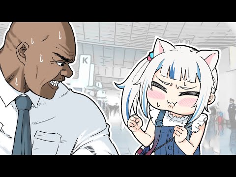 【手描き】大人に見られたいグラちゃんがとった行動【Gawr Gura/ホロライブ切り抜き/hololive E N】