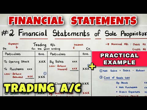 #2 Financial Statements - Trading A/c with Practical Example - Class 11 - By Saheb Academy