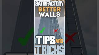 Building better walls in Satisfactory! #satisfactory #gaming #shorts #tips #bedplaysgames