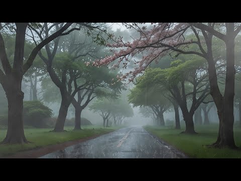 Serene Rain Sounds for Stress-Free Relaxation: Soothing White Noise for Focus