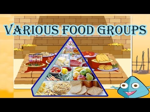 Food Pyramid, The 5 Different Food Groups, Learn the Healthy & Unhealthy Foods, Video for Kids