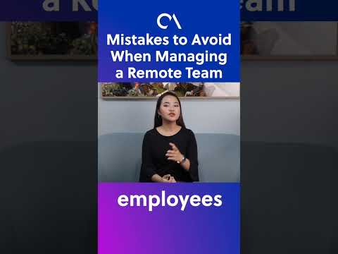 Common Mistakes to Avoid When Managing a Remote Team #shorts