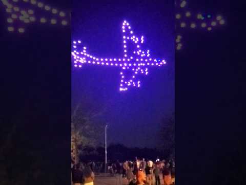 Beautiful drone show.. #trending #dronelightshow #ottawa #dronevideo #viral #shorts