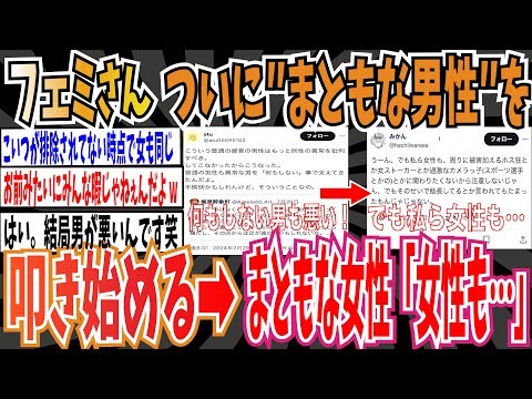 【ツイフェミ】フェミさん「お前らは何もしないことで加担してきたんだよ！」ついに”まともな男性”すら叩き始める➡︎まともな女性「私ら女性も…」【ゆっくり 時事ネタ ニュース】