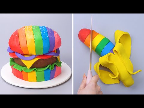 🌈 100+ Satisfying RAINBOW Cake Decorating Ideas | So Yummy Fondant Cake Recipe | Satisfying Cake