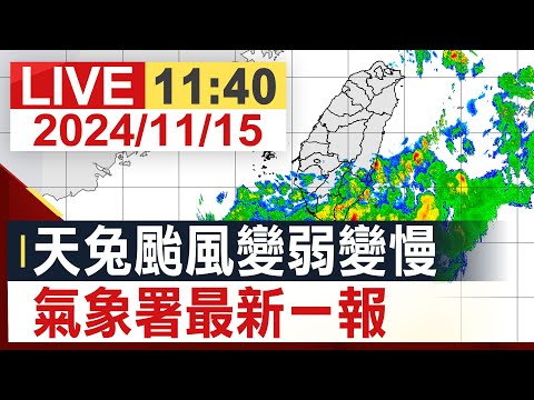 【完整公開】天兔颱風變弱變慢 氣象署最新一報