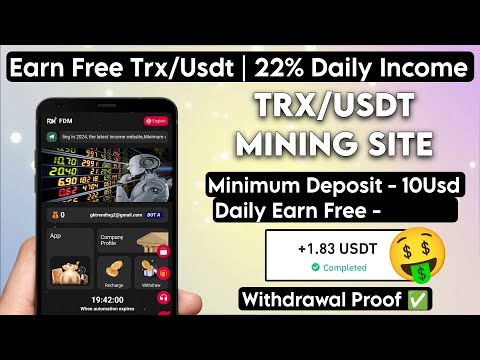 New Usdt Earning Site Usd Mining Site 2024 Best Investment Usdt Earning Website