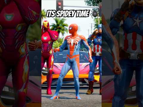 SPIDERMAN SAVING IRON MAN AND CAPTAIN AMERICA FROM ZOMBIES 😱| #shorts #gta5