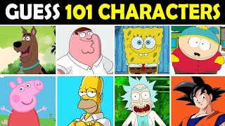 Guess the 101 Cartoon Characters