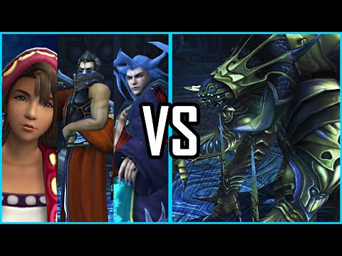 Seymour, Yuna, and Auron vs. Paragon (Oversoul) | Final Fantasy X-2 HD Remaster