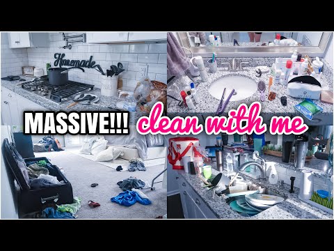 SPEED CLEAN WITH ME | COMPLETE DISASTER CLEANING | REAL LIFE MESSY HOUSE CLEAN WITH ME