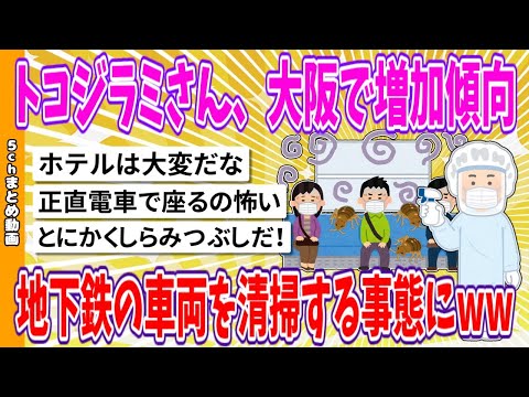 【2chまとめ】トコジラミさん、大阪で増加傾向、大阪メトロの全線1380車両を順次清掃する事態にwww【面白いスレ】