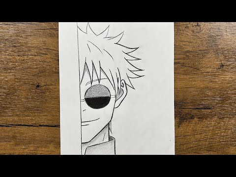 How to draw gojo satoru step-by-step | Easy drawing tutorial for beginners