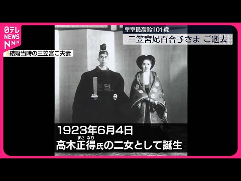 【三笠宮妃百合子さまご逝去】母子保健や福祉向上に取り組まれた生涯