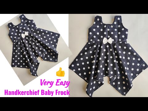 2-3 Handkerchief Baby Frock cutting and stitching | Baby Frock cutting and stitching