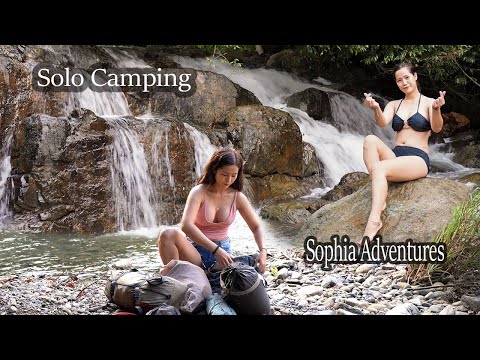 Solo Camping In The Forest With My Dog -  Relaxing Satisfied - nature sounds - Waterfalls