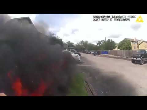 Austin Police save a man from a burning truck