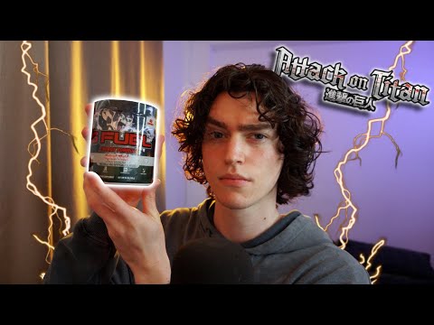 Becoming a Titan!? | Attack on Titan 'Spinal Fluid' GFUEL Taste Test and Review (ASMR)