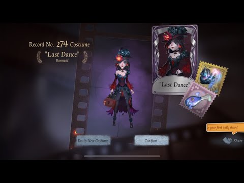 Last day of her costume! She’s so pretty! | Barmaid: “Last Dance” | Gameplay | Identity V gameplay